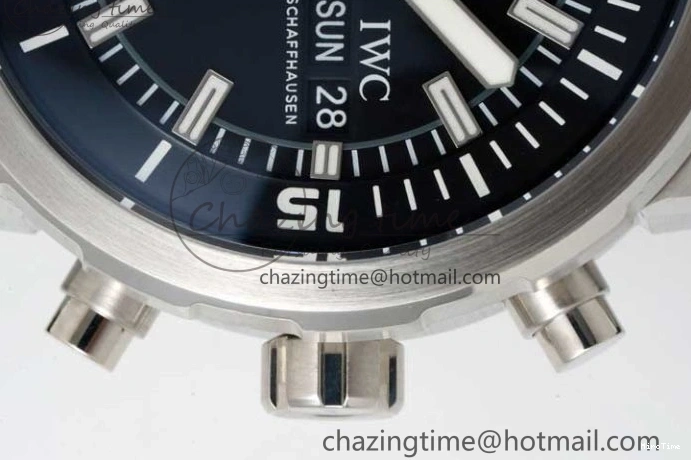 MIROTIME 0425 Aquatimer Chrono SS RSF 1:1 Best Edition Black Dial on Black Rubber Strap A EyeCatching 7073